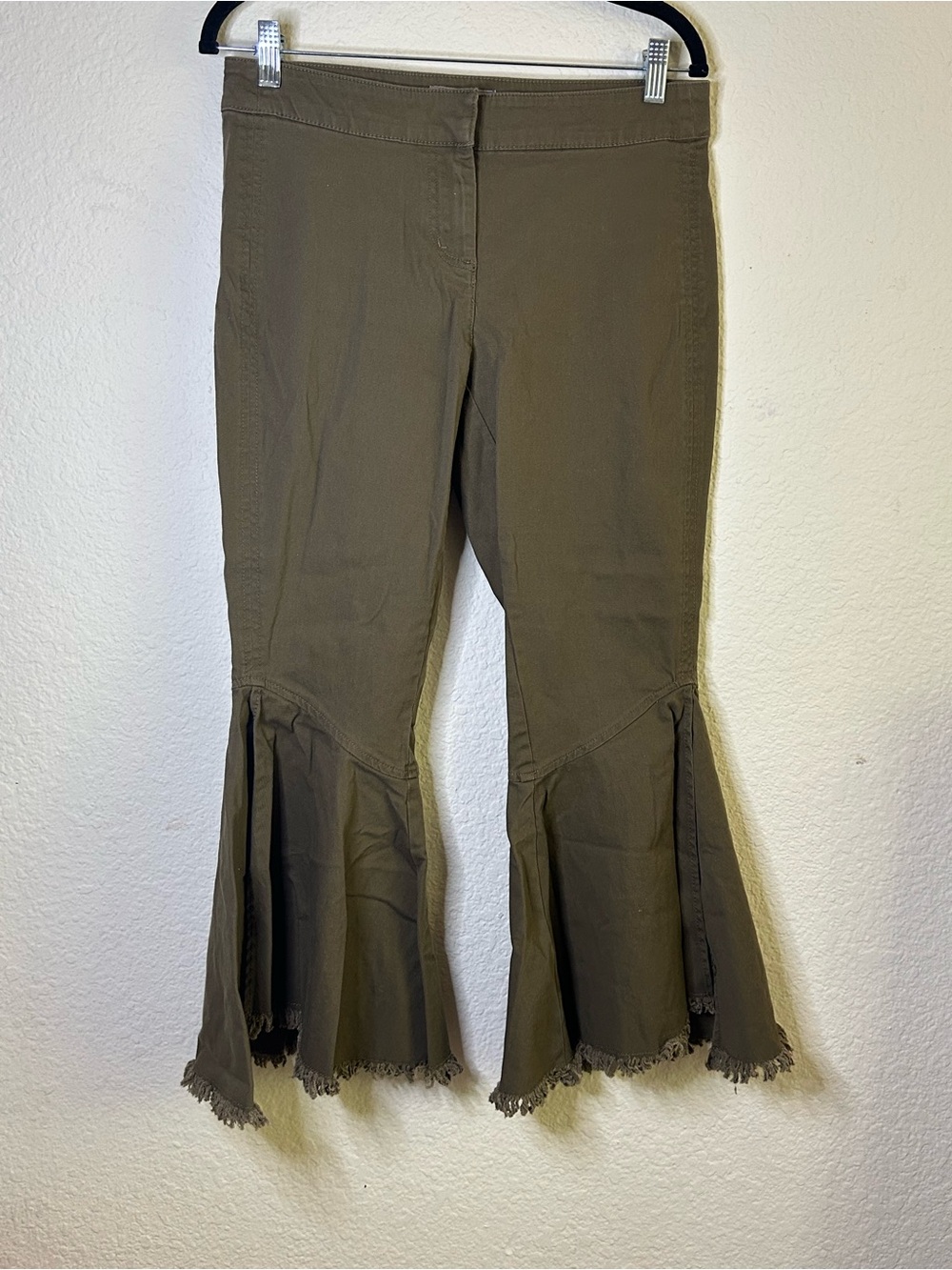 Ana Jakobs Brown Flared Crop Pants with Fringe Hem 5 Rodeo Country Festival